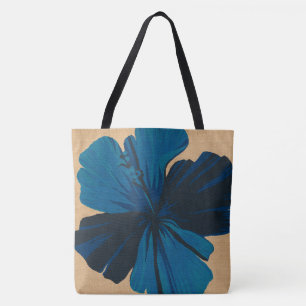 Streaky Hawaiian Hibiscus Reversible Beach Bag