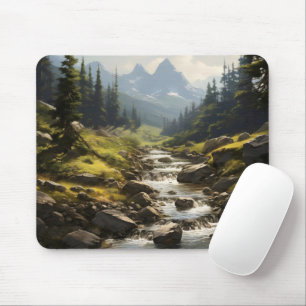 Stream in Mountains Mouse Mat