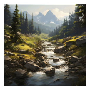 Stream in Mountains Photo Print