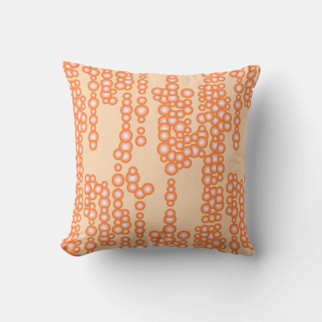Stream of bubbles, peach cushion (Front)