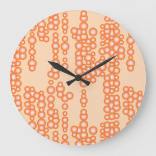 Stream of bubbles, peach large clock