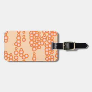 Stream of bubbles, peach luggage tag