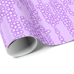 Stream of bubbles, shades of lavender wrapping paper