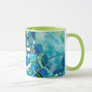Stream of Life Mixed Media Mosaic Mug