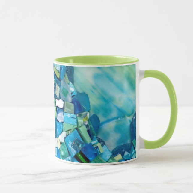 Stream of Life Mixed Media Mosaic Mug (Right)