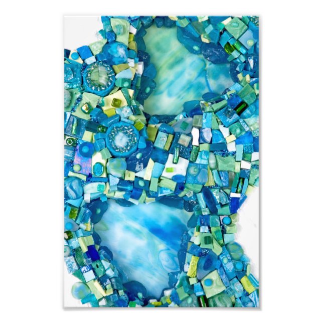 Stream of Life Mixed Media Mosaic Photo Print (Front)