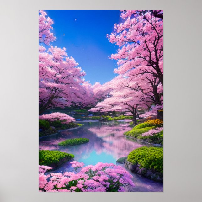 Stream of Reflection, Spring Garden Poster (Front)