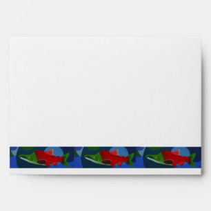 Stream of Salmon Envelopes