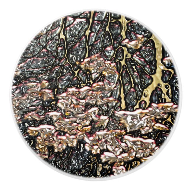 STREAM WATER REFLECTIONS CERAMIC KNOB (Front)