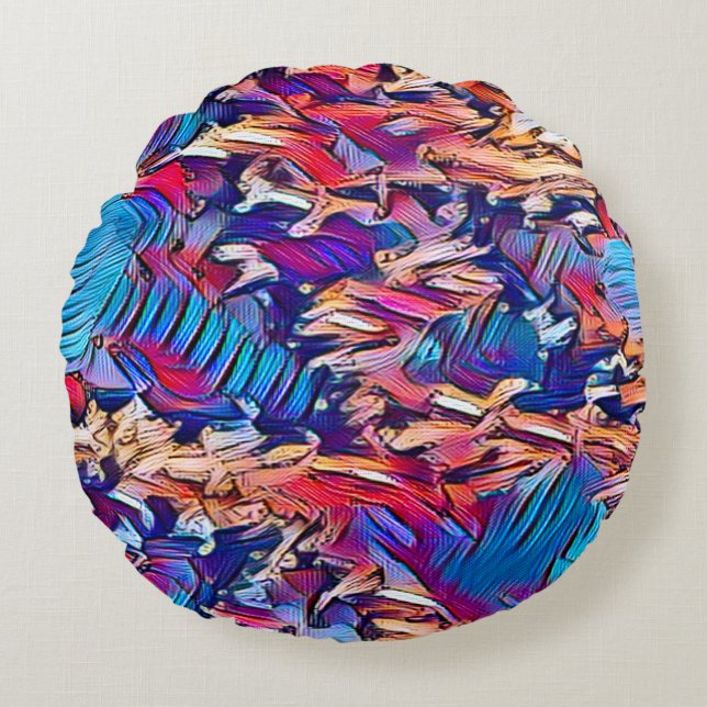 STREAM WATER   ROUND CUSHION (Front)