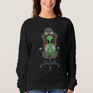 Streamer Alien Gamer Gaming Chair Live Streamer Sweatshirt
