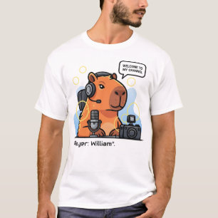 Streamer Capybara T-Shirt – Personalized Gamer App