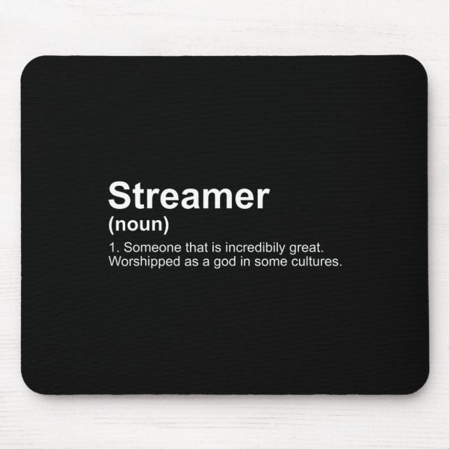 Streamer Live Steam Definition  Mouse Mat (Front)