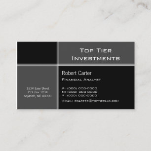 Streamlined Pro Business Card, Slate Grey Card