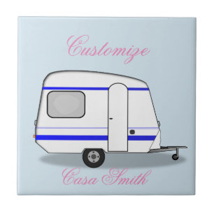 Streamlined small trailer gypsy caravan tile