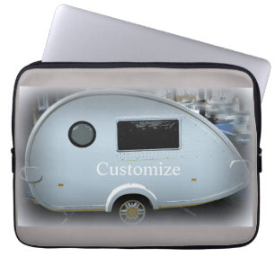 Streamlined teardrop trailer gypsy caravan laptop sleeve