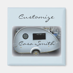 Streamlined teardrop trailer gypsy caravan magnet