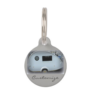 Streamlined teardrop trailer gypsy caravan pet tag