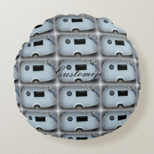 Streamlined teardrop trailer gypsy caravan round cushion