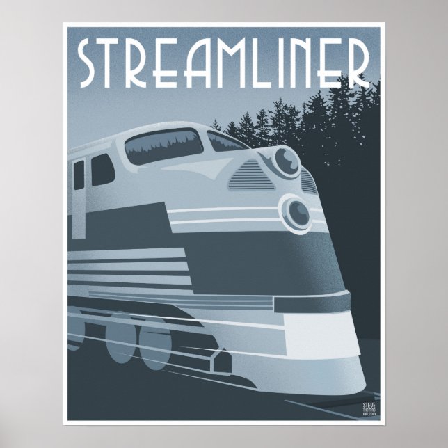 Streamliner train poster (Front)