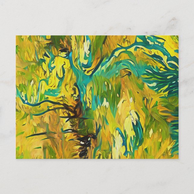 Streams and Grass in Spring Painting Art Postcard (Front)