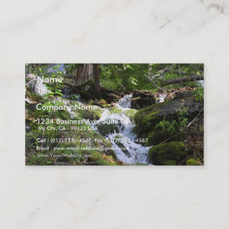 Streams Moss Water Forests Rocks Business Card