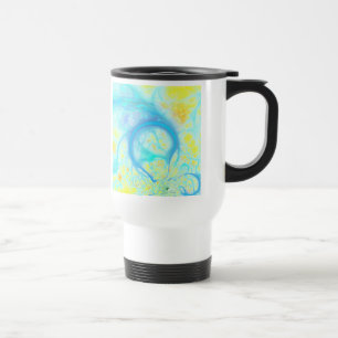 Streams of Joy – Cosmic Aqua & Lemon Travel Mug