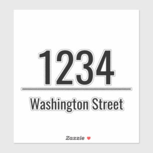Streer Address Black House Number Mailbox Decal