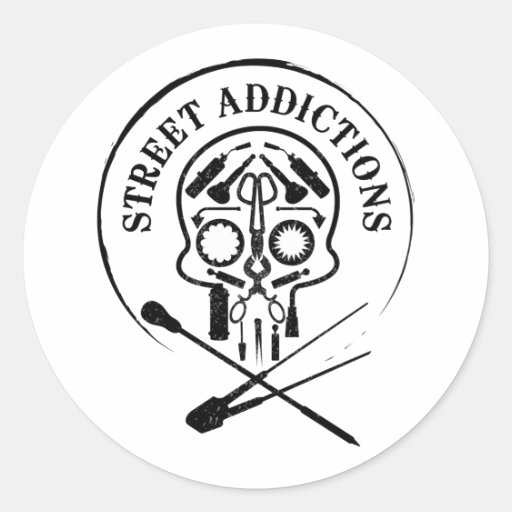 Image of Street Addictions Logo Classic Round Sticker