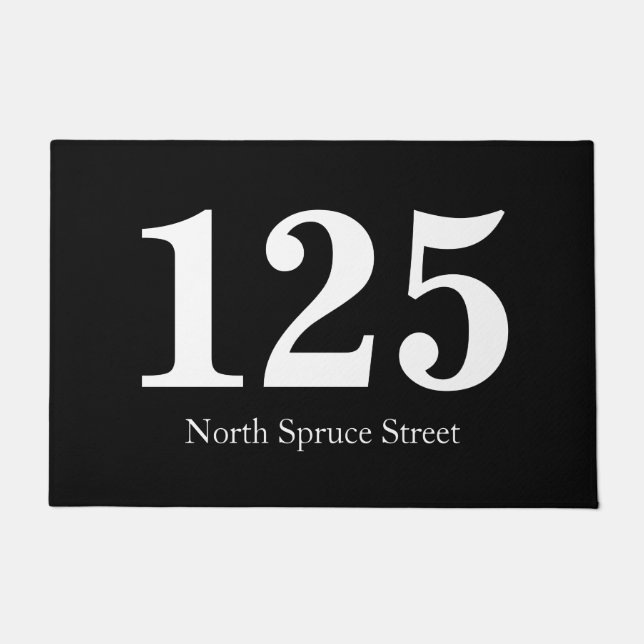 Street Address Personalised Doormat (Front)