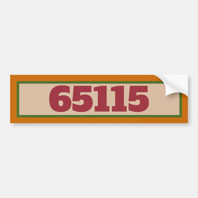 Street Address Red Italian Tiles Bumper Sticker (Front)