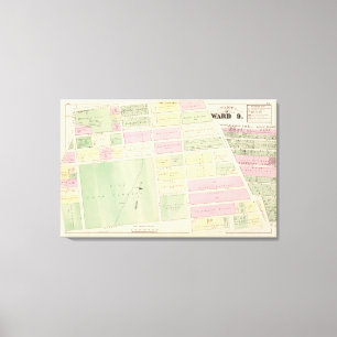Street and building maps canvas print