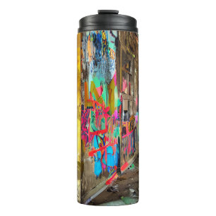 Street Art Abandoned Building Graffiti Thermal Tumbler