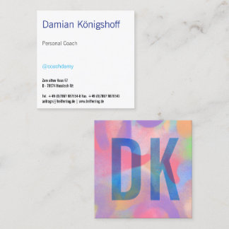 Street Art based bold colours  Square Business Card