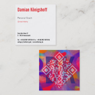 Street Art based bold colours Square Business Card