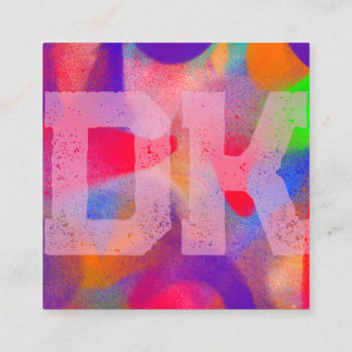 Street Art based bold colours  Square Business Card