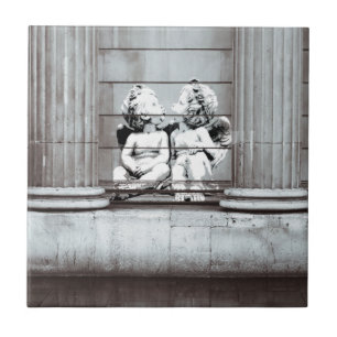 Street Art cherubs Tile