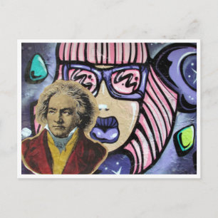 street art composer postcard