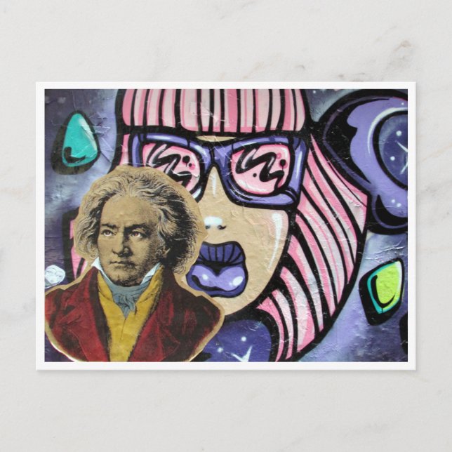 street art composer postcard (Front)