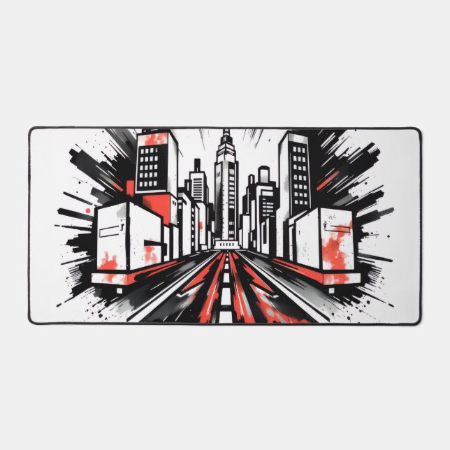 street art desk mat  (Front)