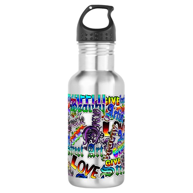 Street Art Graffiti Artist Terms Water Bottle (Front)