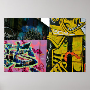 Street Art Graffiti Digbeth Birmingham UK Poster