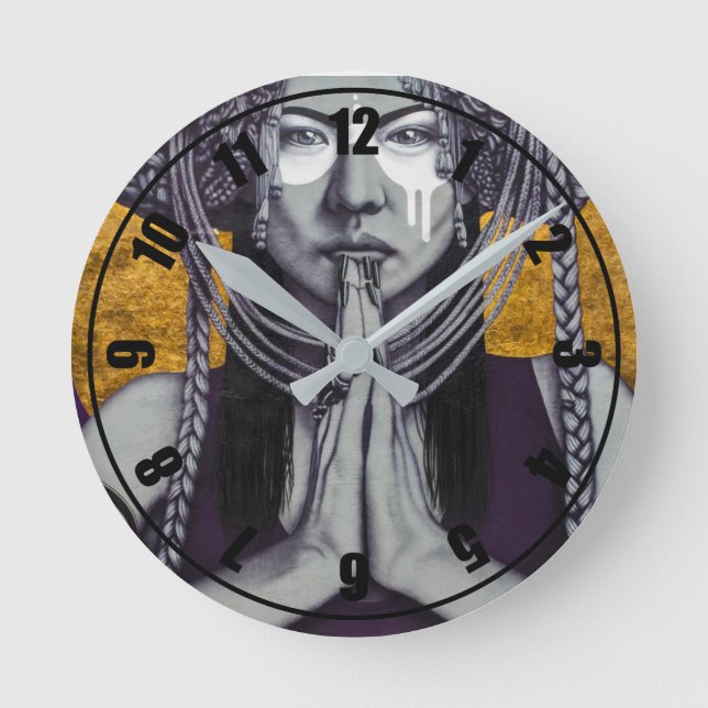 Street Art Mural Round Clock (Front)