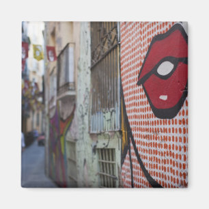 Street art on Calle de la Libertad street Magnet