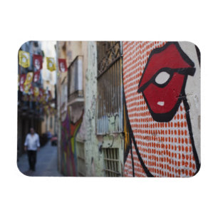 Street art on Calle de la Libertad street Magnet