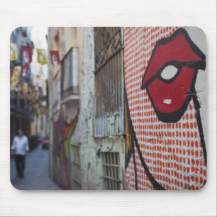 Street art on Calle de la Libertad street Mouse Mat