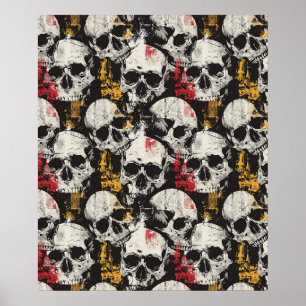 Street Art Skull Poster Design A7