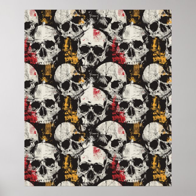 Street Art Skull Poster Design A7 (Front)