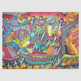 street art tissue paper