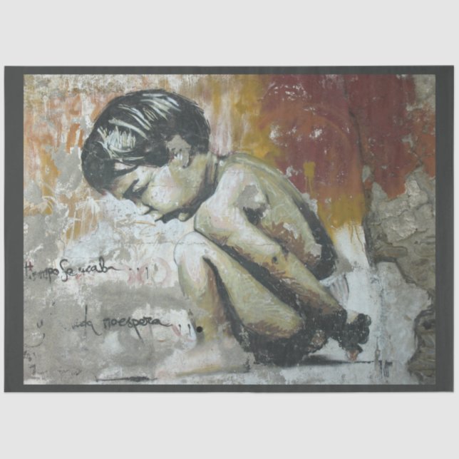 Street Art Urban Boy 27 Decoupage Tissue Paper (Front)
